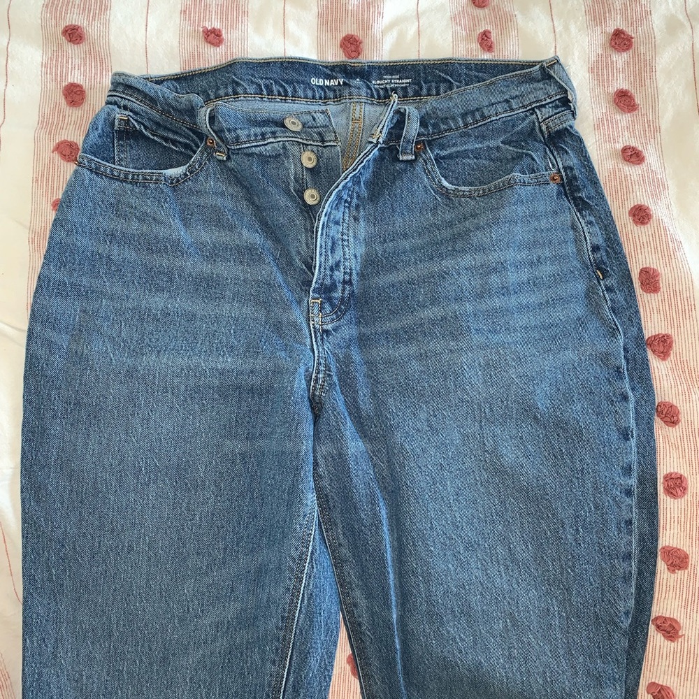 High Rise Slouchy Straight Jeans - Picture 2 of 4